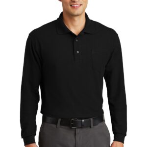 Port Authority ® Long Sleeve Silk Touch Polo with Pocket. K500LSP