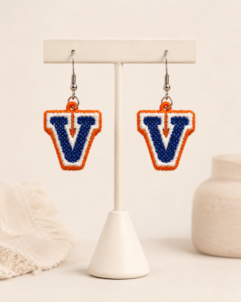 "V" Earrings